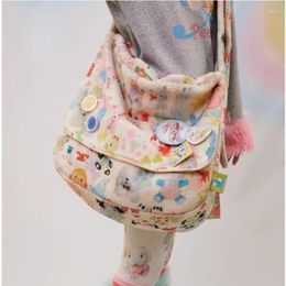 Evening Bags Y2K Girls Shoulder Bag 2023 Fashion Korean Sweet Fleece Handbag Pures And Crossbody Women All-match Lovely