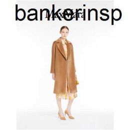 Maxmaras Coat Luxury fashionable Wool Overcoat Wool Loose 6016243906 Camel 34