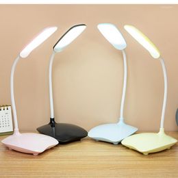 Table Lamps Home Lighting Lamp USB Powered Desk Light Rechargeable LED Tube Eye Protection Foldable Touch Dimming Portable