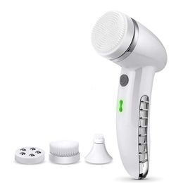 Cleaning Tools Accessories 4 In 1 Electric Spin Brush Set Safe Wash Cleansing Brush IPX6 USB Female For Skin Deep Cleaning Remove Blackhead Machine 231128