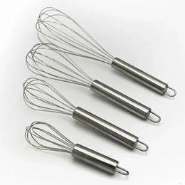 Stainless Steel Balloon Wire Whisk Tools Blending Whisking Beating Stirring Egg Beater Durable 4 Sizes 6-inch/8-inch/10-inch/12-inch Hand held FY5894 1129
