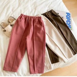 Trousers Fashion Baby Girl Boy Fleece Warm Wool Pant Infant Toddler Child Casual Winter Loose Thick Clothes 1-7Y