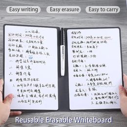 Notepads A4a5 Reusable Erasable Whiteboard Notebook Leather Writing Memo Blank Board Stationery Pads Office Notepad Notebooks 231128