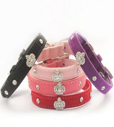 Armi store Rhinestone Crown Charm Decoration Pet Dog Cat Collar Princess Collars For Dogs 6041024 Puppy Leashes Supplies G4851628332