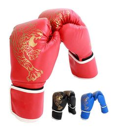 1 Pair Adults Kids Children Boxing Gloves Flame Mesh Breathable PU Leather Training Fighting Gloves Sanda Boxing Training Gloves3680464