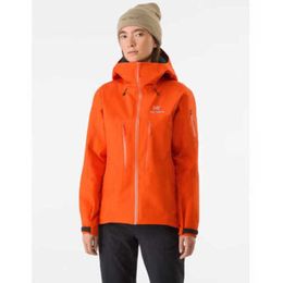 Jackets Windbreaker Arcterys Hooded Sweatshirt Men's ALPHA SV Series Jacket Hardshell Mountaineering Suit Orange Phenom XS WN-GPZV