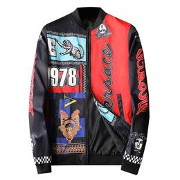 Men's Jackets Large Size M-5XL 2023 Boutique Fashion Printing Mens Casual Stand Collar Jacket Luxury Delay Stage Coat MaleMen's