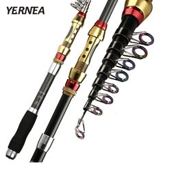 Boat Fishing Rods Yernea 99 Carbon Short Sea Fibre Telescopic Rod 1836M Spinning Tackle 231129