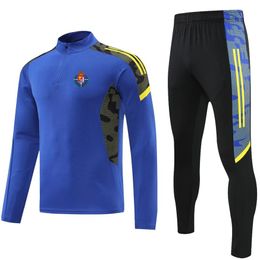 Real Valladolid Club de Futbol Men's Tracksuit Jacket Pants Soccer Training Suits Sportswear Jogging Wear Adult Tracksuts259e