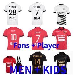 Rennes 2023 2024 Stade Rennais soccer jerseys 23 24 Doku TERRIER BOURIGEAUD Guirassy CAMAVINGA BOURIGEAUD NIANG DA SILVA Men kids kit football shirts