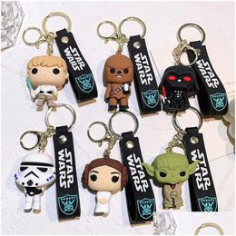 Novelty Games Cute Keychain Charm Key Ring Fob Pendant Lovely Stormtrooper Doll Couple Students Personalised Creative Valentines Day G Dhrls