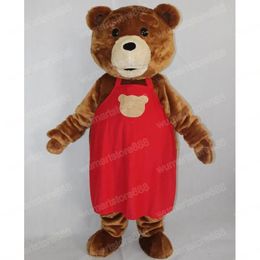 Newest brown teddy bear Mascot Costume Carnival Unisex Outfit Christmas Birthday Party Outdoor Festival Dress Up Promotional Props For Women Men