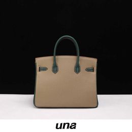 Top original wholesale Bojin tote bags online shop UNA Una Lemon sprout Fashionable Colour blocking genuine leather bag top layer With Real Logo