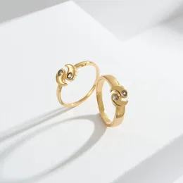 Cluster Rings Fashion Niche Gold Colour Ring Opening Adjustable Jewellery Tail Index Finger