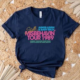 Women's T Shirts Retro Misbehavin T-Shirt Uncle Baby Billy Shirt Righteous Gemstones Graphic Unisex Short Sleeves Casual Tops