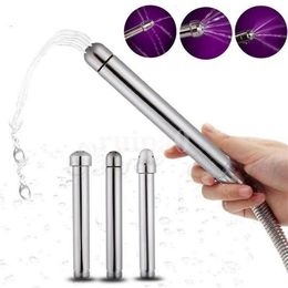 3 Types Head Stainless steel Bidet Faucets Rushed Anal Douche Shower Cleaning Enemator Enema Metal Anal Cleaner BuPlugs Tap214u