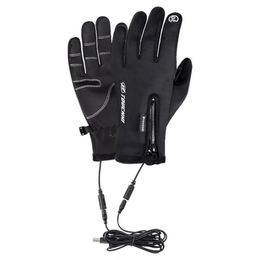 Ski Gloves 1pair Heated Cycling Electric Hand Warmer Usb Winter Warm For Outdoor Hiking Motorcycle Camping 231129