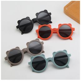 Sunglasses for Kids Cute Folding Bear Animal Summer 2023 Trendy Party Items Photograph Show Decor Pink Brown Black Colour
