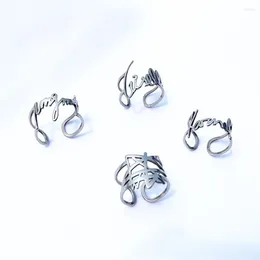 Cluster Rings KPOP AE SMTOWN Fashion SIGNATURE RING Stainless Steel Letter Girls Decoration Fans Gift GISELLE KARINA WINTER NINGNING