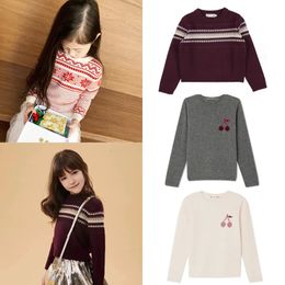 Sets kids sweaters Brand Winter Girls Cute Knit Sweaters Christmas Cardigan 231129