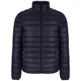 Men's Down Autumn Winter Lightweight Thin 90% White Duck Jacket Men Casual Ultralight Male Feather Jackets Coat Ultra Light