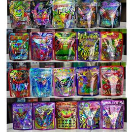 candy 3.5g packing bags empty mylar resealable storage package rainbow sweet ice cream bubblegum packet laser packaging bag dry flower