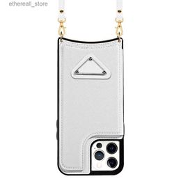 Cell Phone Cases Crossbody Handbags Mobile Card Holders Pockets Wallets for iPhone 14 13 12 11 Pro Max XR XS 7 8 Plus Fashion Full-body Back Covers Shells Fundas Q231130