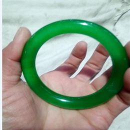 56--60mm IMPERIAL GREEN NATURAL JADE BANGLE JADEITE BRACELET CHARM JEWELRY232e