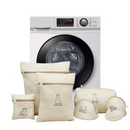Organisation 8 Styles Polyester Mesh Laundry Bags Set For Washing Machines Socks Underwear Lingerie Wash Bag Bra Washing Bag