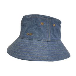 Wide Brim Hats Bucket Hats Womens bucket hat denim designer fisherman hats Hundred letter embroidery and solid color casual hats