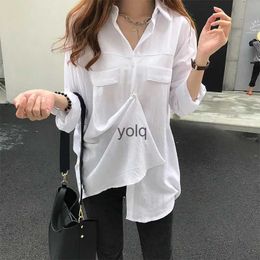 Women's Blouses Shirts Cloes Spring White Tops for Women Long Sleeve Womens Shirt Blouse Button Up Collar Vintage Sale of Trend 2023yolq