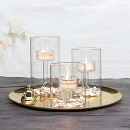 Candle Holders Pack Of 3 Glass Holder For Table Centrepieces Modern Dining Room Decor Decorative Candleholders