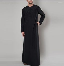 Ethnic Clothing 2023 Muslim Mens Clothes Dress Arab Dubai Malaysia Men's Loose Robe Zipper Shirt Islam Man Islamic Abaya Kaftan Men