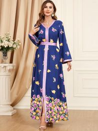 Ethnic Clothing Turkey Muslim Abaya Women Maxi Dress Eid Kimono Elbise Morocco Kaftan Long Party Dresses Ramadan Vestidos Arabic Islamic