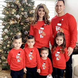 Family Matching Outfits Family Christmas Sweaters Father Mother Daughter Son Matching Outfits Look Year hoodies Clothing Mommy and me Clothes 231129