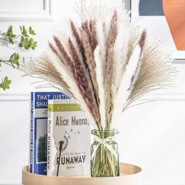 Decorative Flowers 95Pcs/set Natural Pampas Grass Decor Bulrush Wedding Arrangement Dekoration Phragmites Dried Boho Home Bouquet