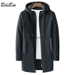 Men's Jackets BOLUBAO Spring Men's Windbreaker Jacket Lightweight Fashion Outdoor Waterproof Long Hooded Jackets Windproof Casual Trench L231130