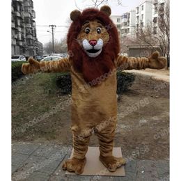 Christmas brown lion Mascot Costume Halloween Fancy Party Dress Cartoon Character Outfit Suit Carnival Unisex Outfit Advertising Props