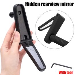 Upgrade Upgrade Folding Bicycle Rearview Mirrors Adjustable Rotatable Handlebar Mirror Hidden Reflector Electric Scooter Bike Accessories 1/2pcs