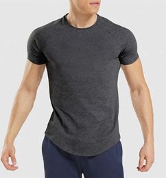 LL Outdoor Men's Tee Shirt Mens Yoga Outfit Quick Dry Sweat-wicking Sport Short Top Male Sleeve For Fitness New style 01