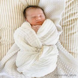 Blankets Swaddling Cotton Muslin Baby Receiving Blanket for Newborn Swaddle Wrap Kids Bedding Sleeping Quilt Cover 6 Layers Baby Blanket R231130