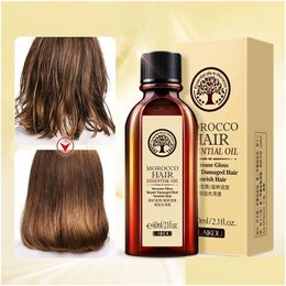 Shampoo Conditioner 60Ml Moroccan Pure Argan Oil Hair Essential Oils For Dry Types Mti-Functional Woman Care Products 6Pcs Drop Delive Dhvmt