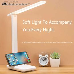 Book Lights New LED Desk Lamp 3 Colour Stepless Dimmable Touch Foldable USB Rechargeable Dorm Table Lamp Bedside Reading Eye Protection Light YQ231130