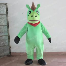 Newest green horse Mascot Costume Carnival Unisex Outfit Christmas Birthday Party Outdoor Festival Dress Up Promotional Props For Women Men