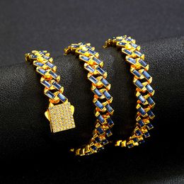 designer jewlery for men women Hiphop accessories 13mm diamond inlaid fashion Cuban chain lovers sweater chain Cuban link chain for Men Hip Hop Necklace