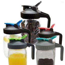 Storage Bottles Glass Jar Seal Lids With Handle For Coffee Tea Jam