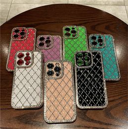 6D Shinning Diamonds Cases For iPhone 13 Pro Max 12 promax Fashion Covers iphone14pro 14promax Full Cover Protection Shockproof Soft TPU Case 7Colors