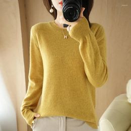 Women's Sweaters Cashmere Sweater Women Knitted Pure Merino Wool 2023 Winter Fashion Round-Neck Top Autumn Warm Pullover Clothes