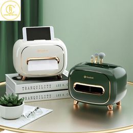 Organisation Family Light Luxury Type Tissue Boxes Home Living Room Kitchen Tea Table Desktop Multifunctional Removable Tissue Storage Boxes