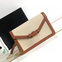 10A Top quality CC Fabric Designer Chain Shoulder Bag Cowhide Leather Handbags Womens Fashion Crossbody Triomphe Real Leather Bags Tote Wholesale Free Shipping